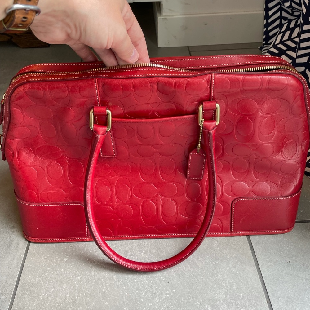 Vintage red Coach handbag